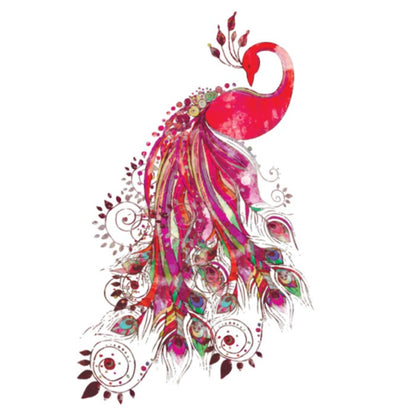 Peacock in fuchsia