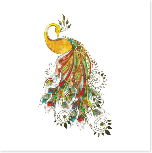 Peacock in ochre