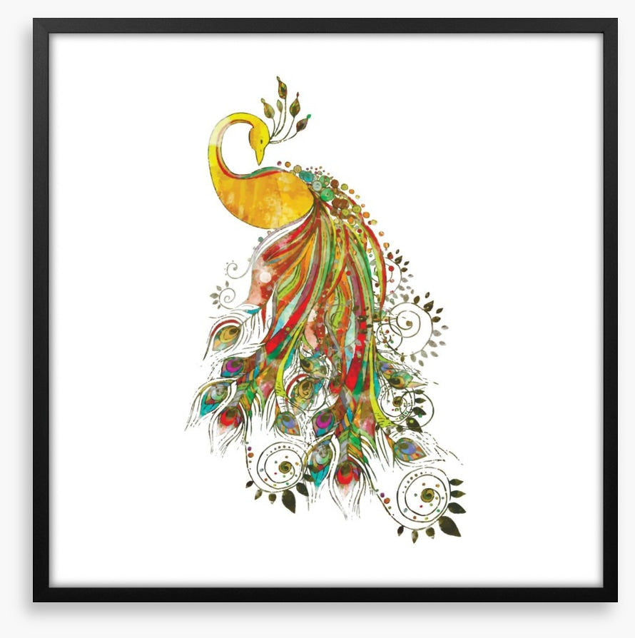Peacock in ochre