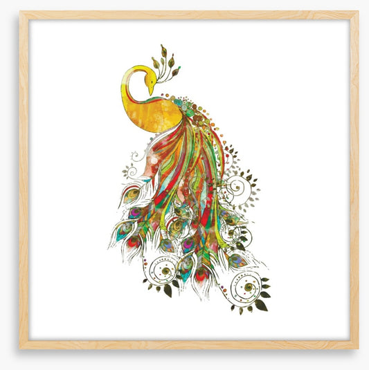 Peacock in ochre