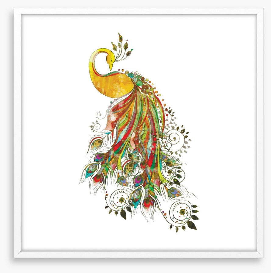 Peacock in ochre