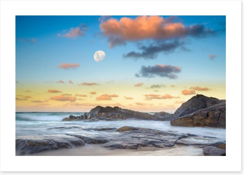 Moon over Cabarita beach