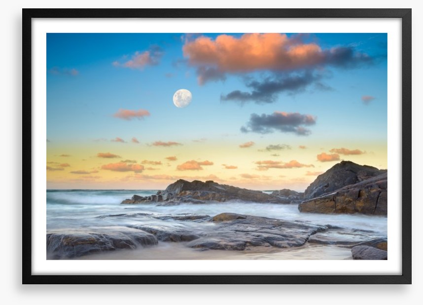 Moon over Cabarita beach