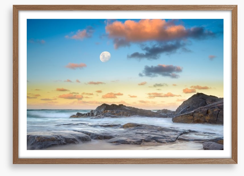 Moon over Cabarita beach