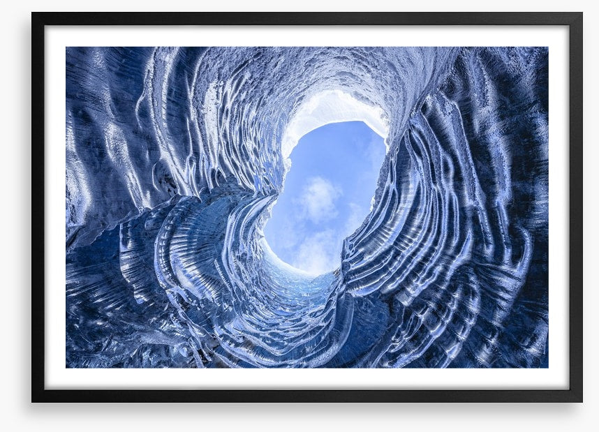 Glacial cave sky