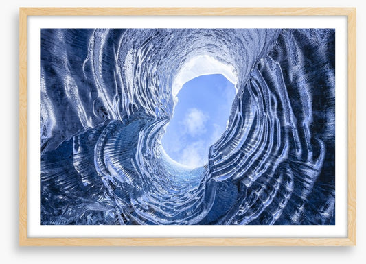 Glacial cave sky