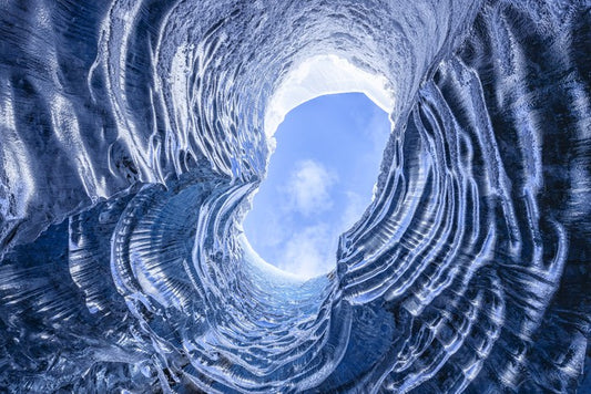 Glacial cave sky