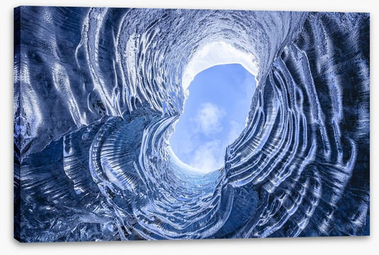 Glacial cave sky