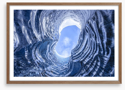 Glacial cave sky