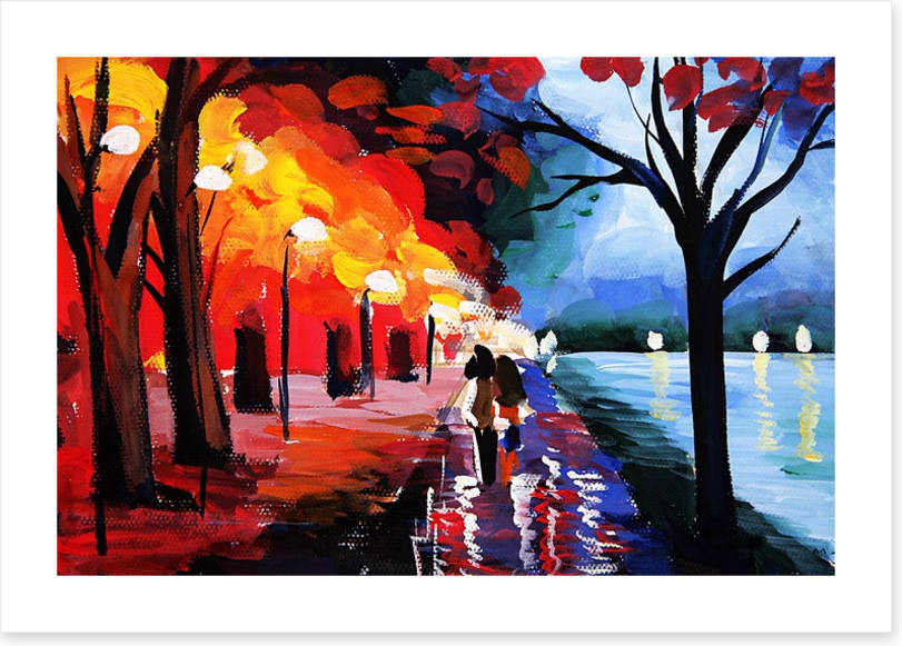 Lovers by the lake