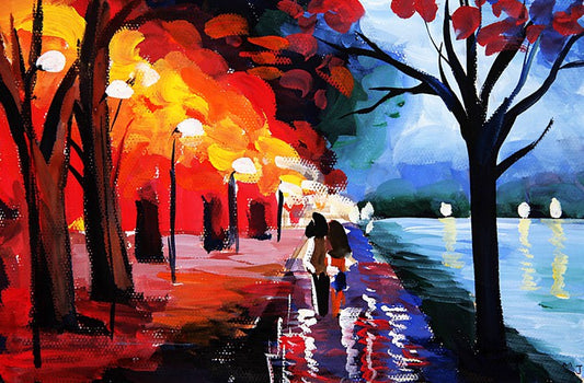 Lovers by the lake