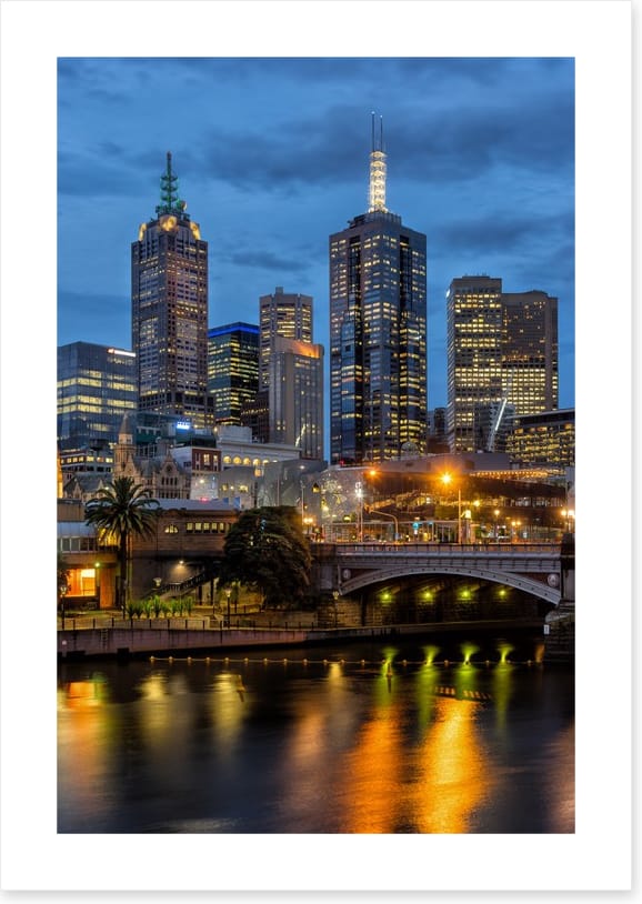 Melbourne city twilight