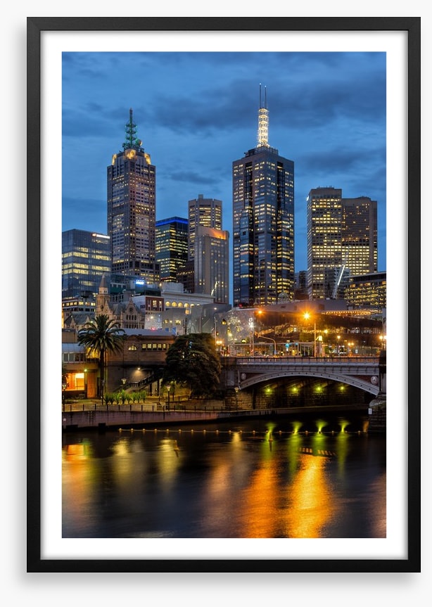Melbourne city twilight