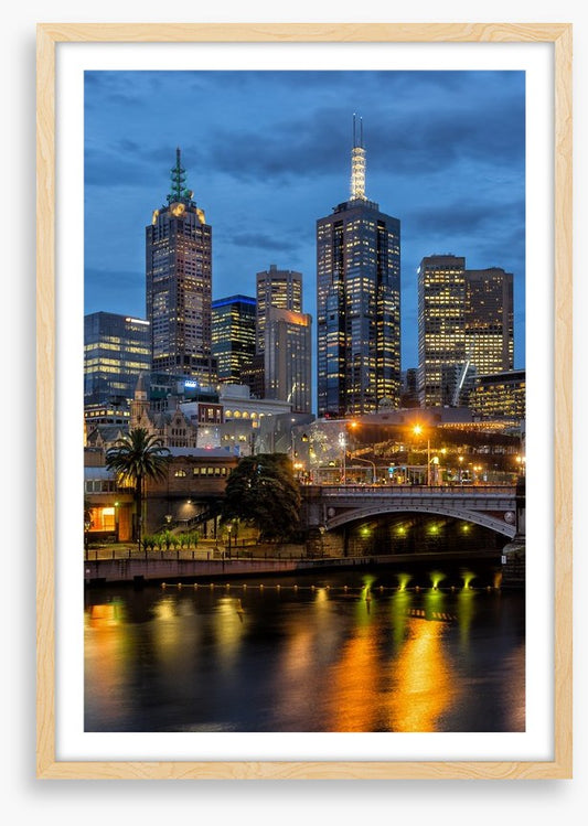 Melbourne city twilight