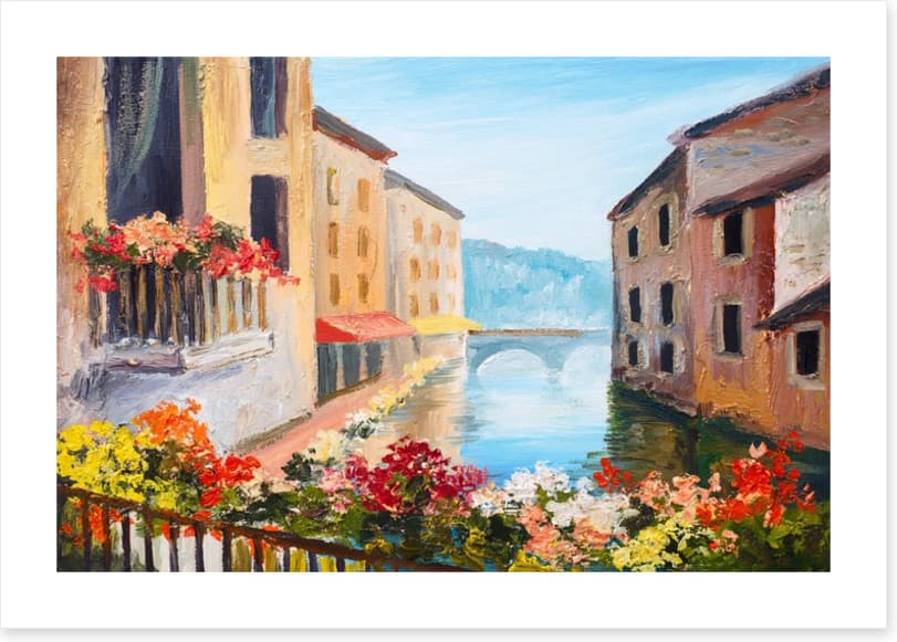 Flowers by the canal