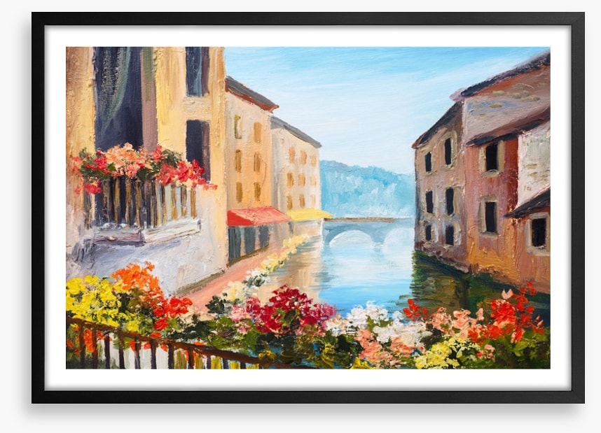 Flowers by the canal