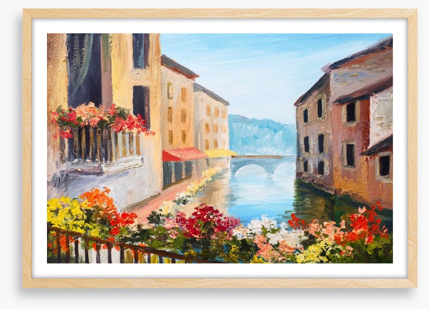 Flowers by the canal