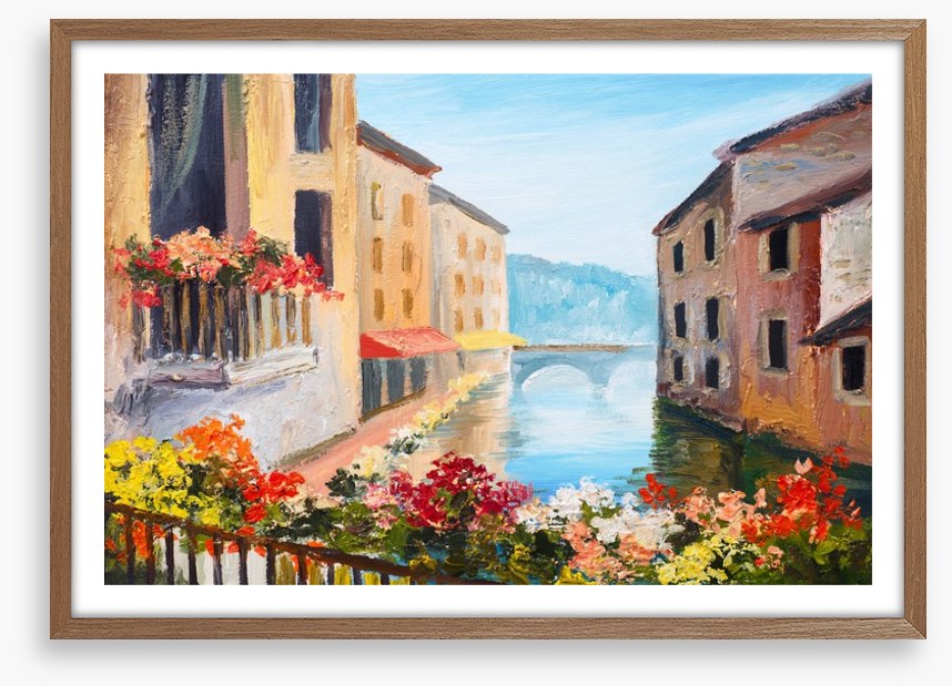 Flowers by the canal