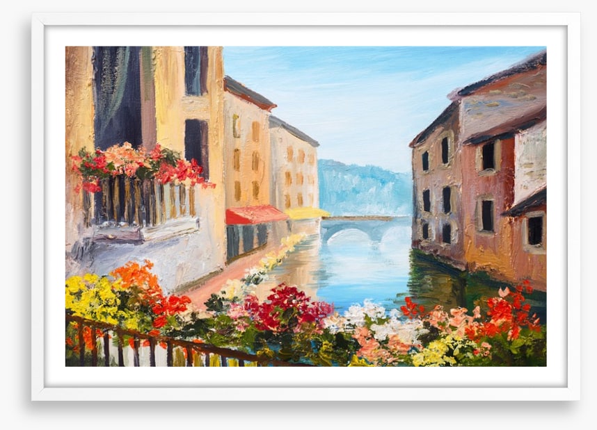 Flowers by the canal