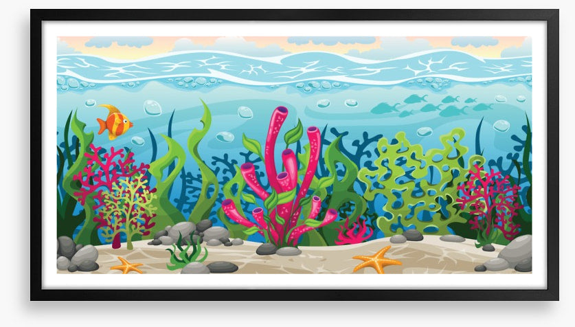 Between the coral