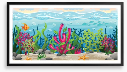Between the coral