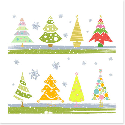 Festive tree snowflakes