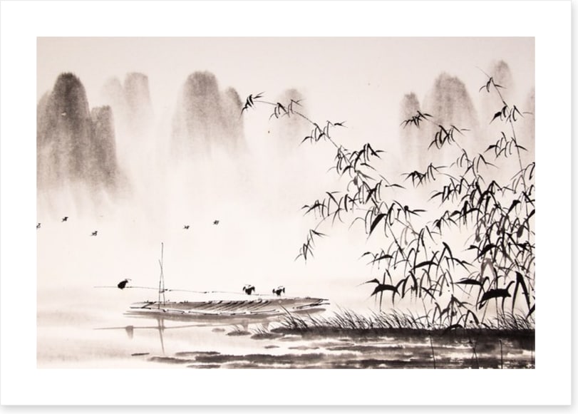 Birds in the bamboo