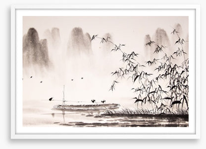 Birds in the bamboo