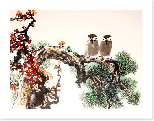 Pine blossom birds