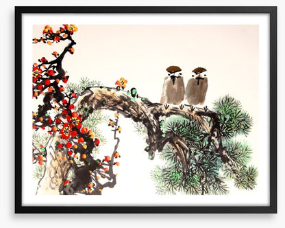 Pine blossom birds