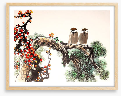 Pine blossom birds