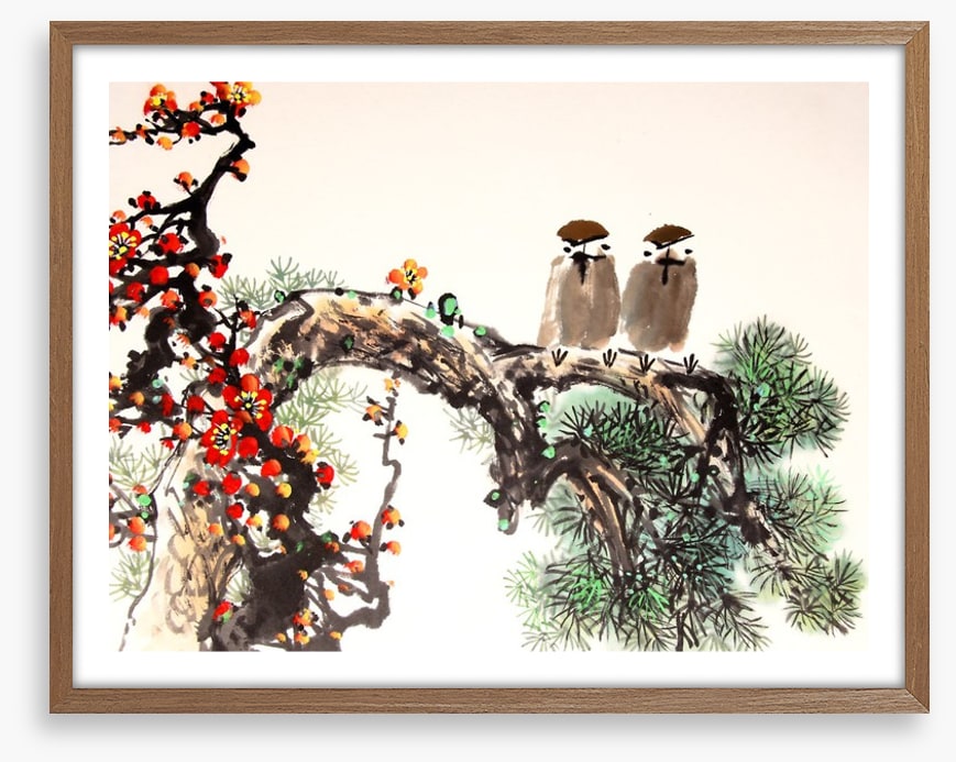 Pine blossom birds