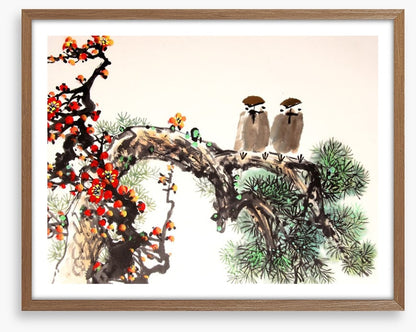 Pine blossom birds