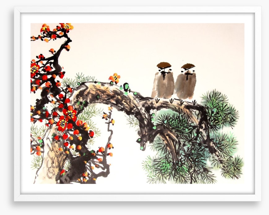 Pine blossom birds