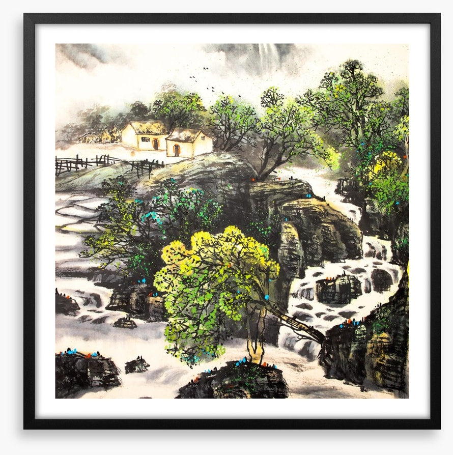 The waterfall village