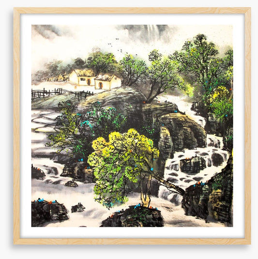 The waterfall village