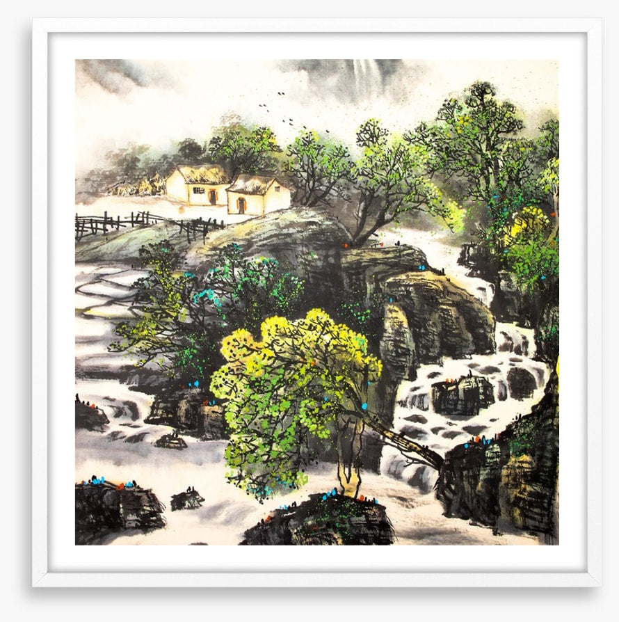 The waterfall village
