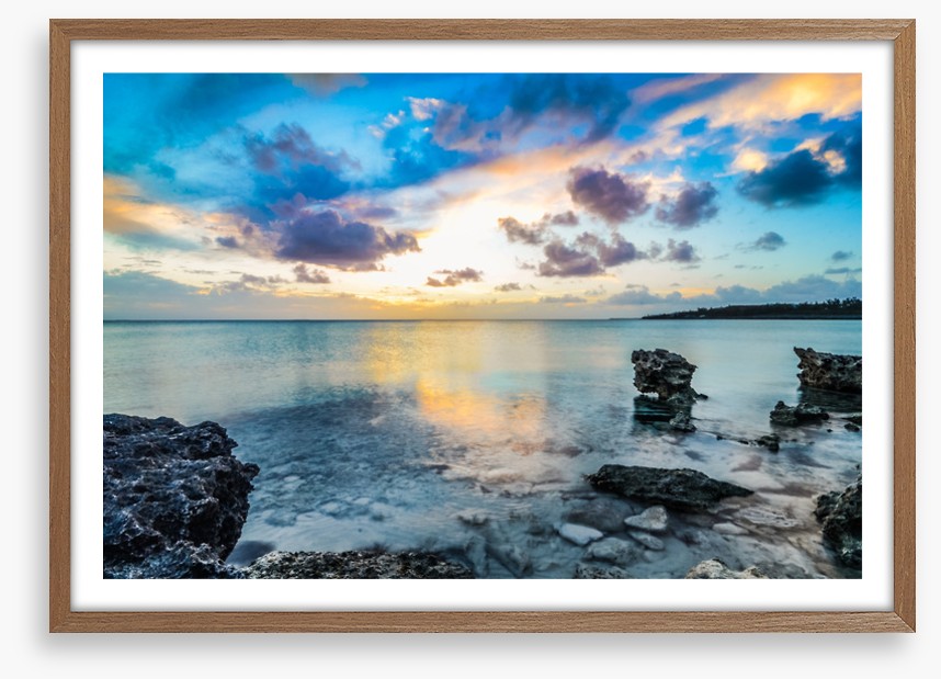Rocky bay reflections