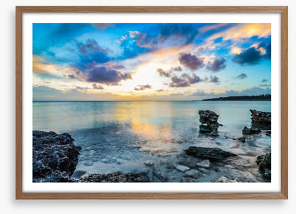 Rocky bay reflections