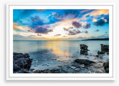 Rocky bay reflections