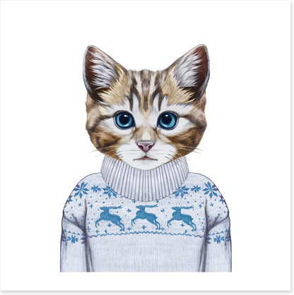 Puss in sweater