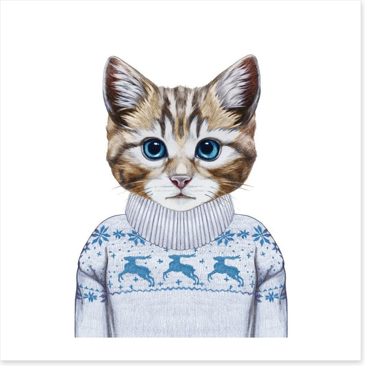 Puss in sweater