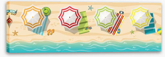 Under the umbrellas