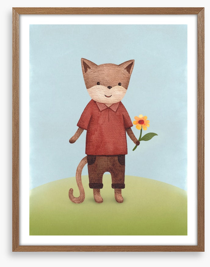 Yellow flower cat
