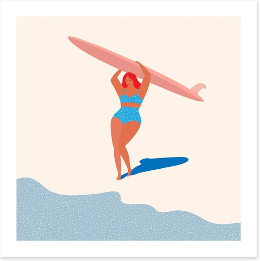 Deco surfer girl