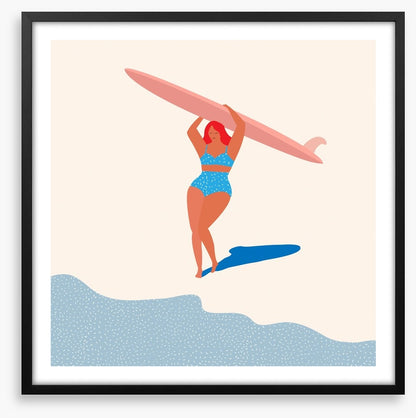 Deco surfer girl