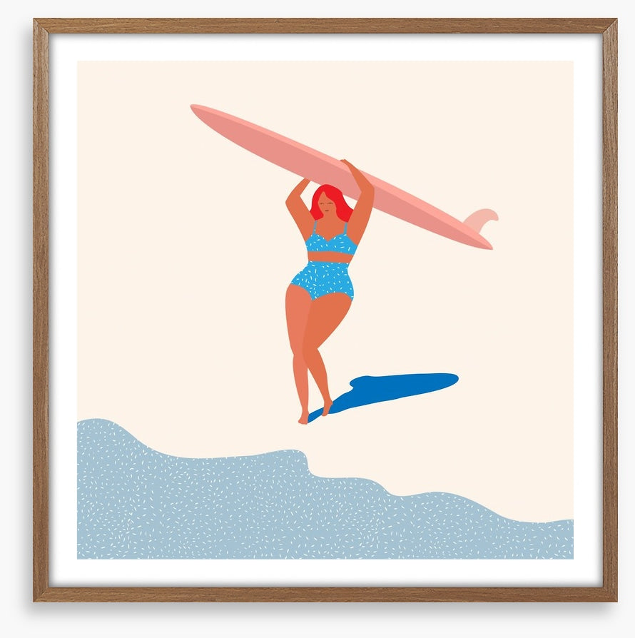 Deco surfer girl