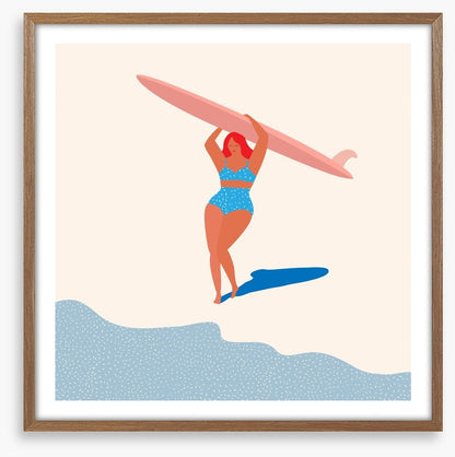 Deco surfer girl