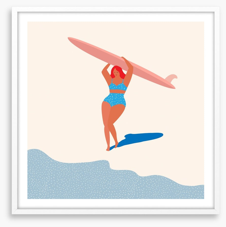 Deco surfer girl