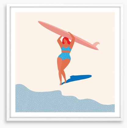 Deco surfer girl
